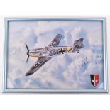 Signed Print of Gunther Rall’s ME-109 J.G.52