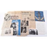 Selection of Third Reich Period Newspapers & Magazine Articles Relating to Gunther Rall