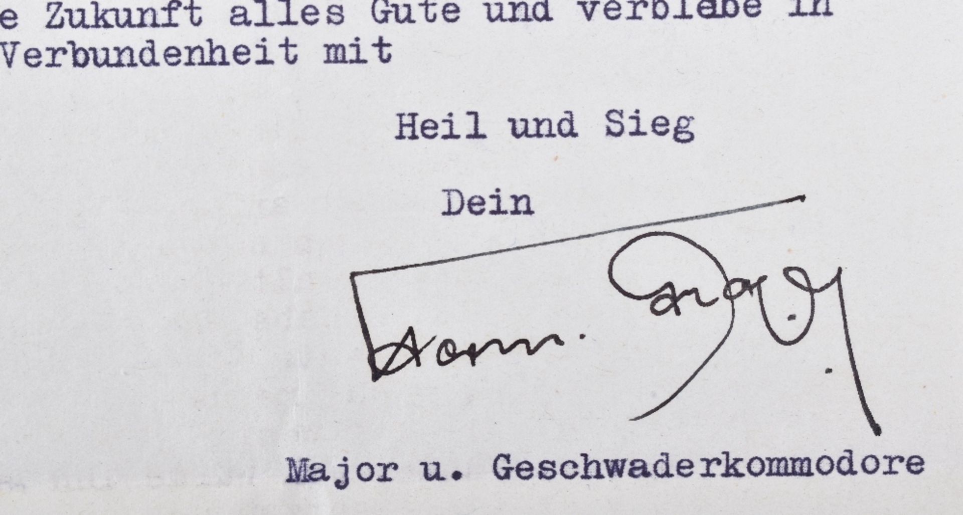 Personal Letter from Luftwaffe Fighter Ace Hermann Graf to Gunther Rall - Image 3 of 6