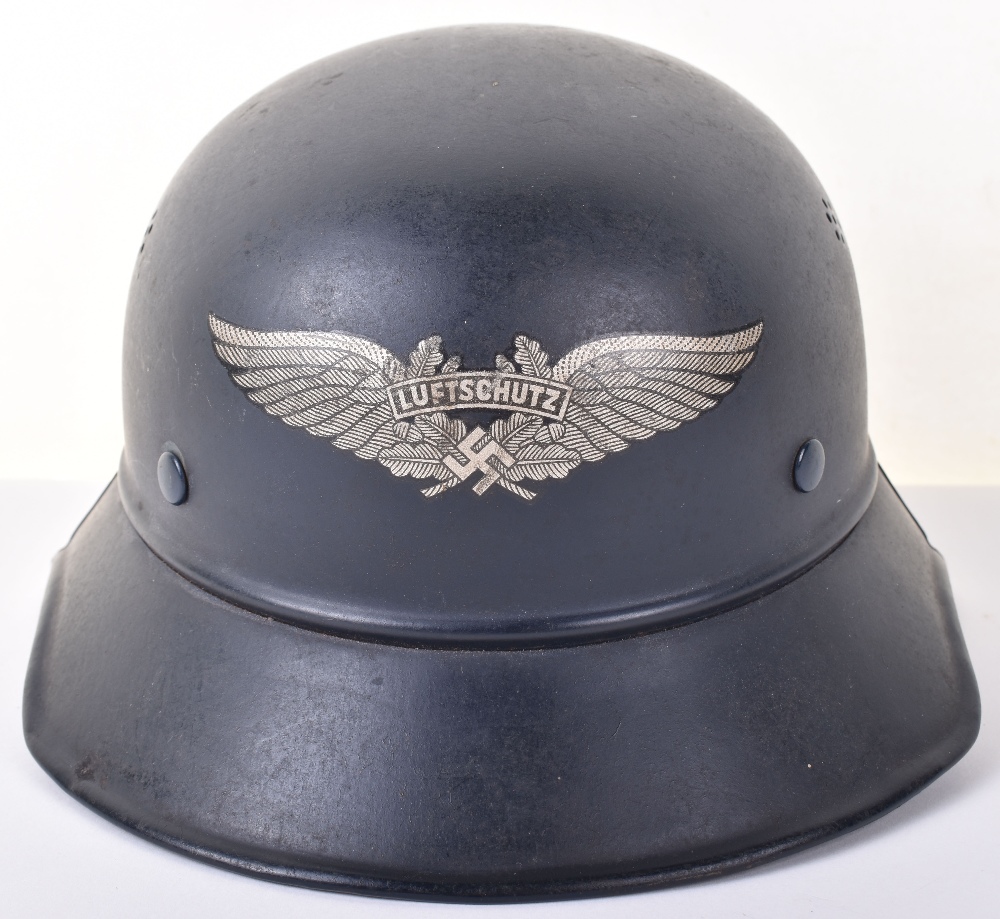 WW2 German Luftschutz Gladiator Pattern Steel Helmet - Image 9 of 10