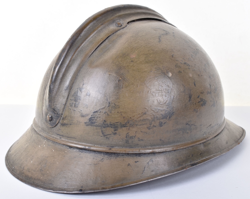 WW1 Belgium Adrian Pattern Steel Combat Helmet - Image 3 of 8