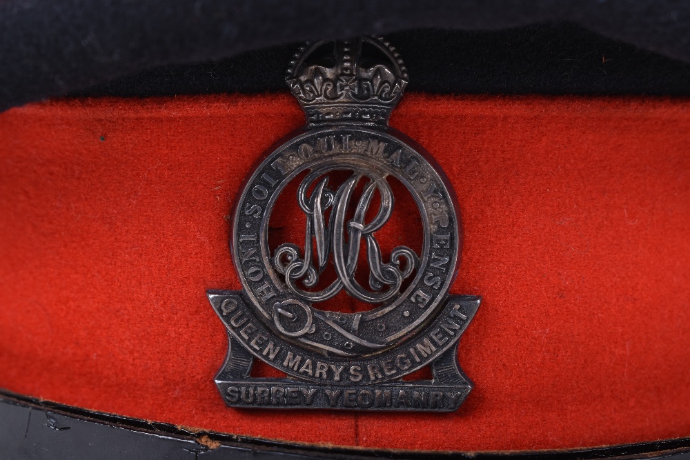 Queen Marys Regiment Surrey Yeomanry Officers No1 Dress Cap - Image 9 of 9