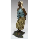 Heyde Novelty figure, 145mm tall African Girl with Tambourine