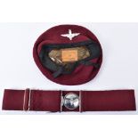 EIIR Parachute Regiment Maroon Beret and Stable Belt