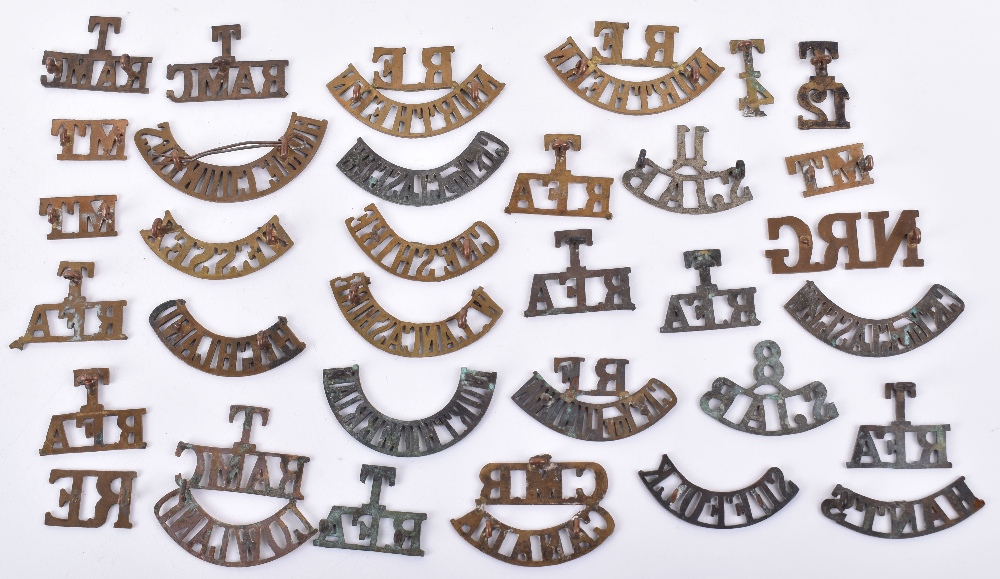 Selection of Brass Regimental Shoulder Titles - Image 2 of 2