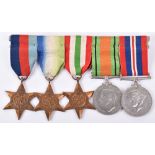 WW2 British Royal Navy Campaign Medal Group of Five