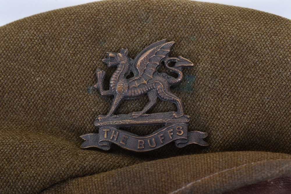 2x WW2 The Buffs (East Kent) Regiment Officers General Service Berets - Image 3 of 4