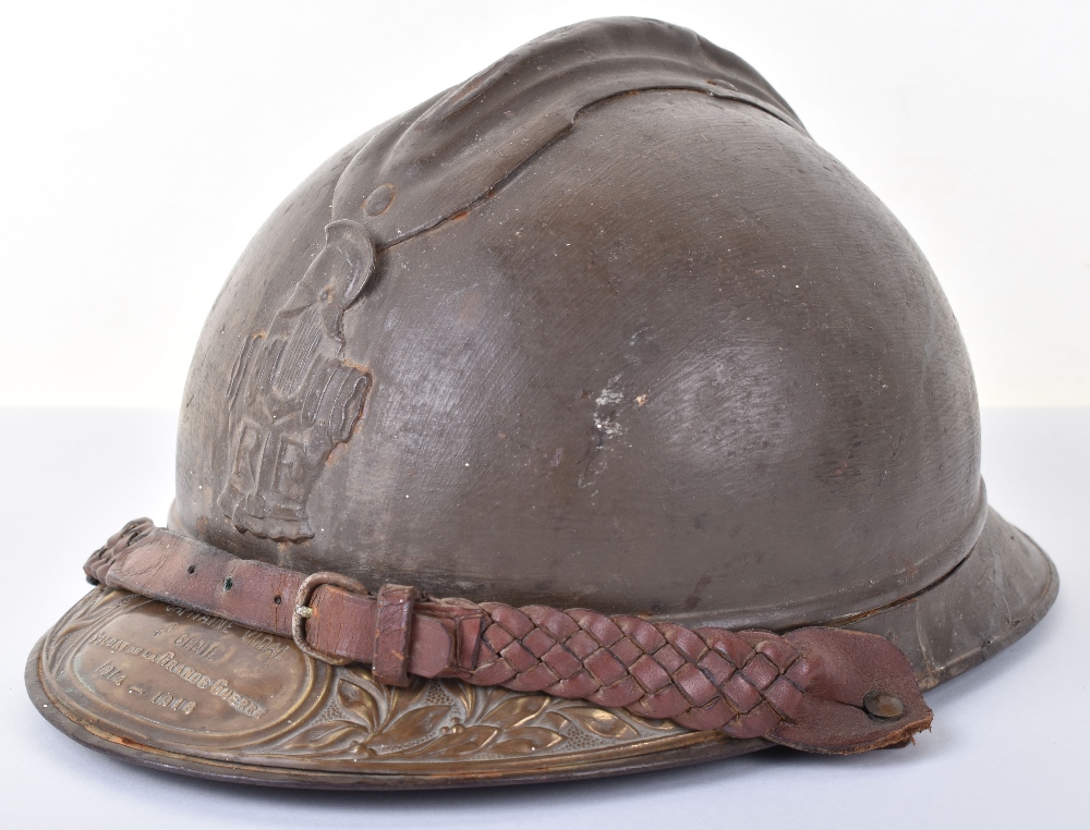 WW1 French Colonial Engineers Officers Adrian Pattern Helmet