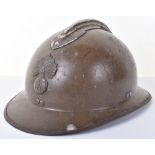 WW2 French M-26 Adrian Pattern Steel Helmet