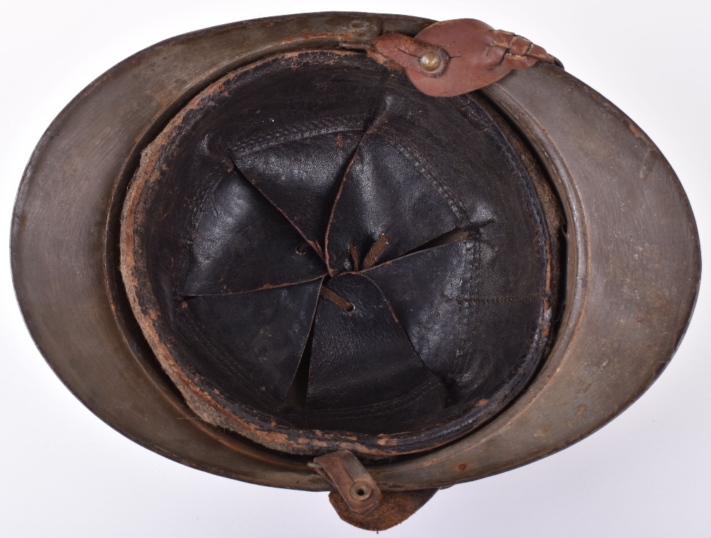 WW1 French Colonial Engineers Officers Adrian Pattern Helmet - Image 5 of 8