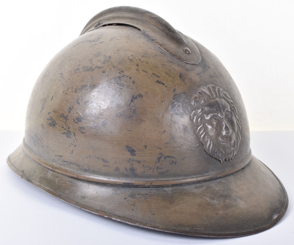 WW1 Belgium Adrian Pattern Steel Combat Helmet - Image 2 of 8