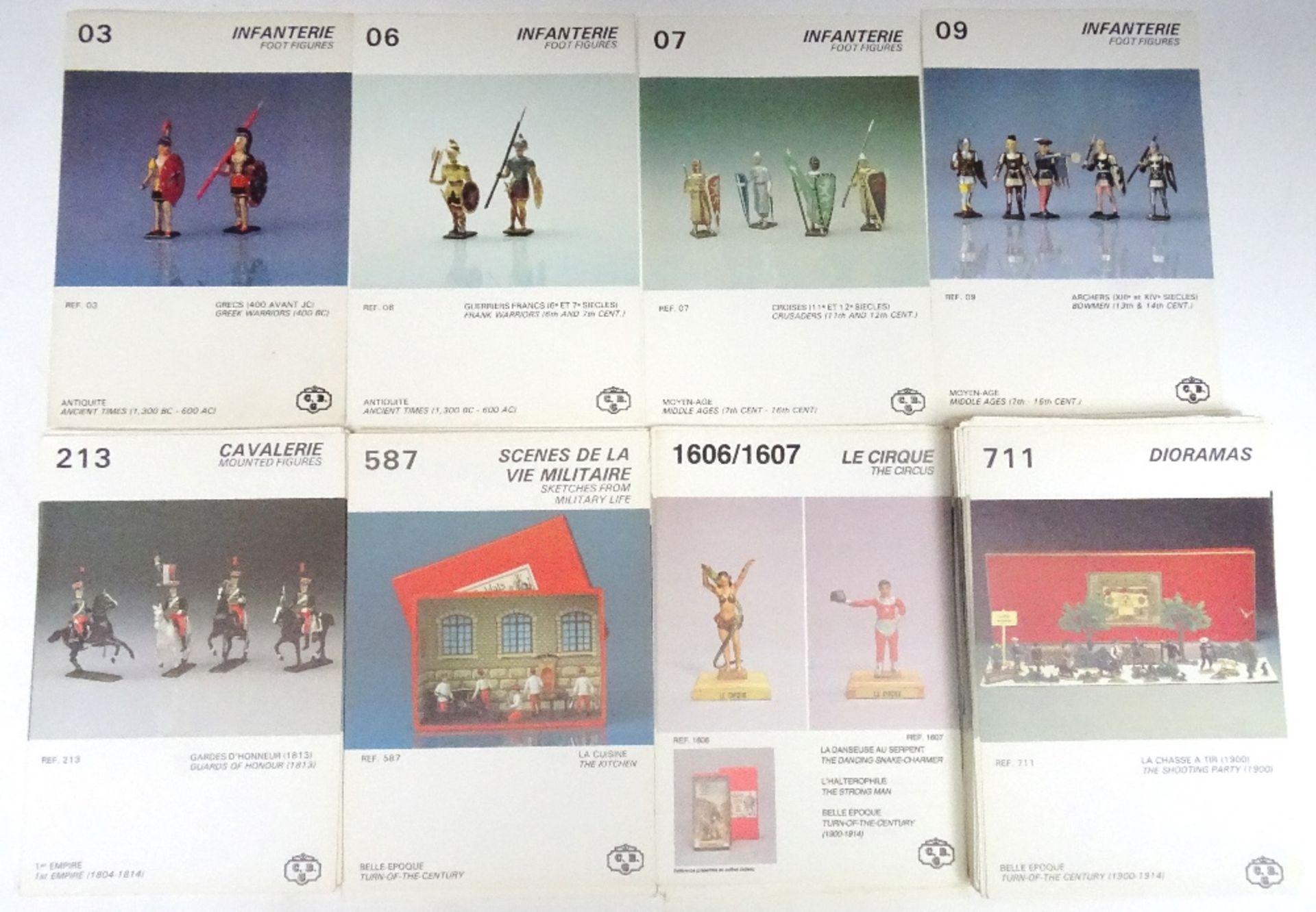 CBG Mignot, selection of single sided colour photo publicity sheets