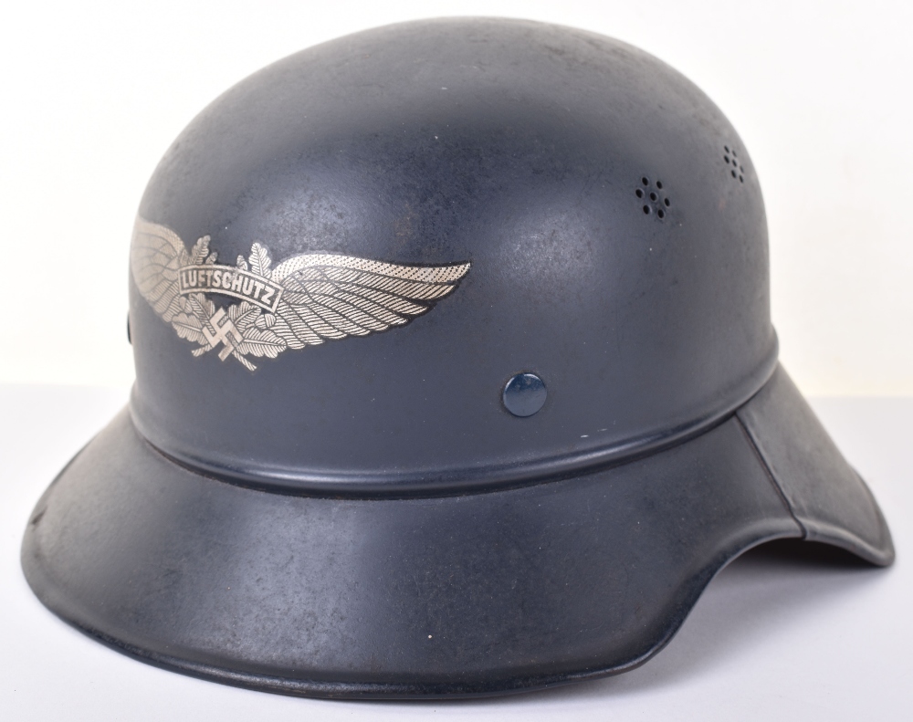 WW2 German Luftschutz Gladiator Pattern Steel Helmet