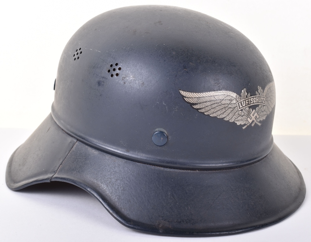 WW2 German Luftschutz Gladiator Pattern Steel Helmet - Image 2 of 10