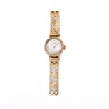 Lady's watch in yellow gold, rose gold and white gold