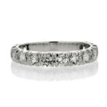 Riviere ring in white gold and diamonds