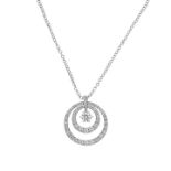 Pendant in white gold and diamonds