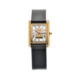 Wristwatch in gilded silver Cartier Tank