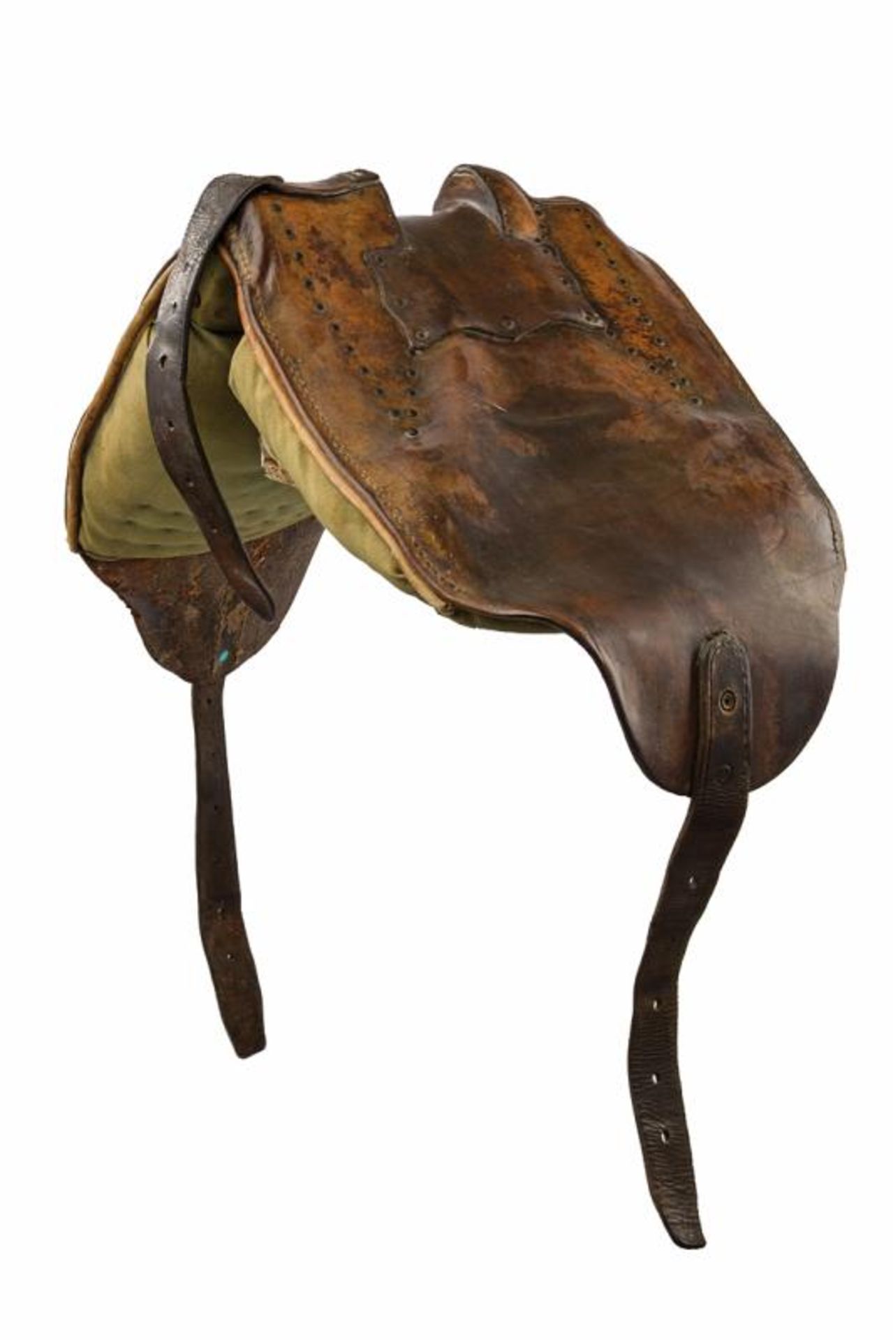 A Percheron horse saddle