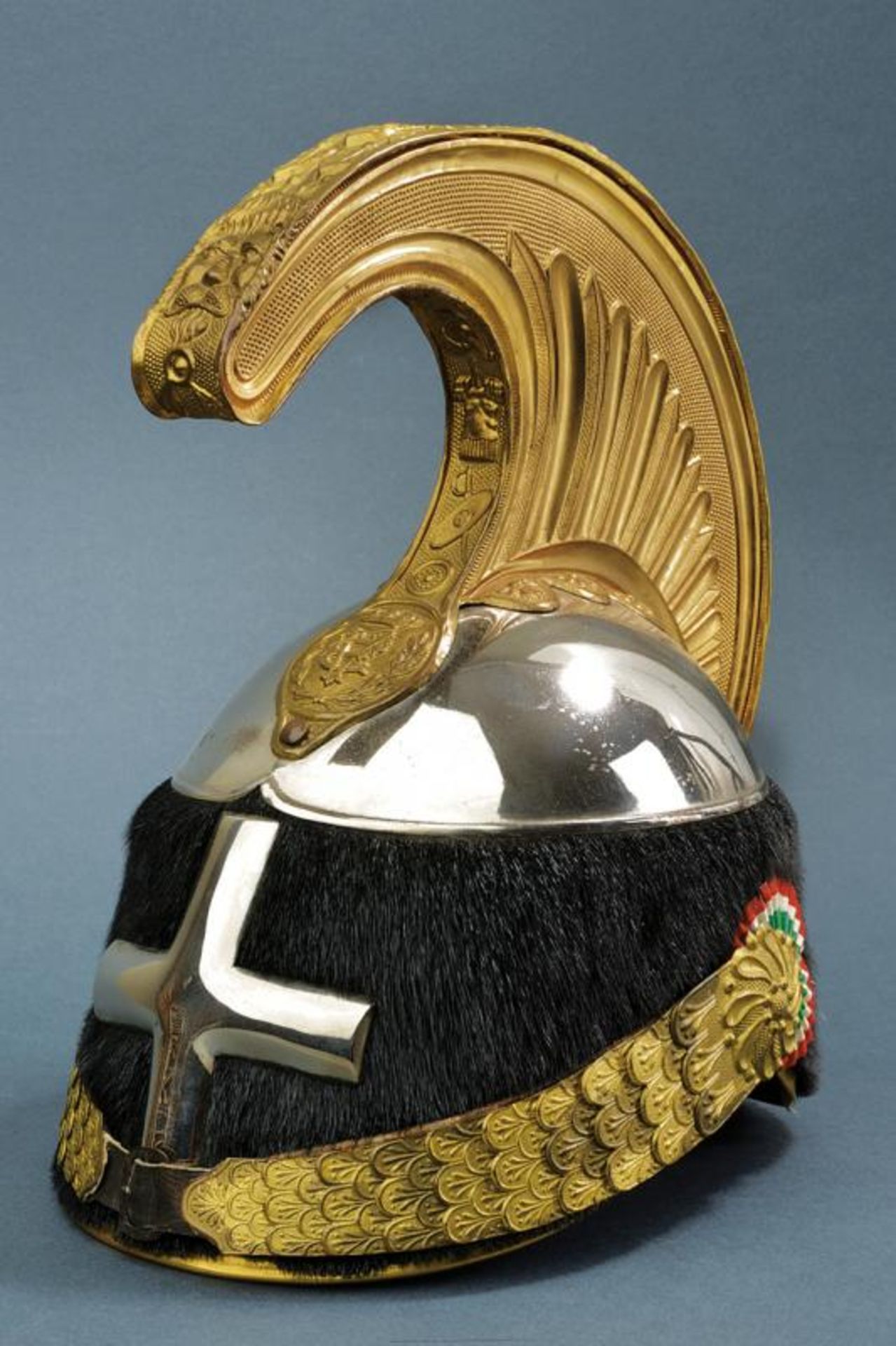 An officer's helmet of the first Nizza Cavalleria Regiment