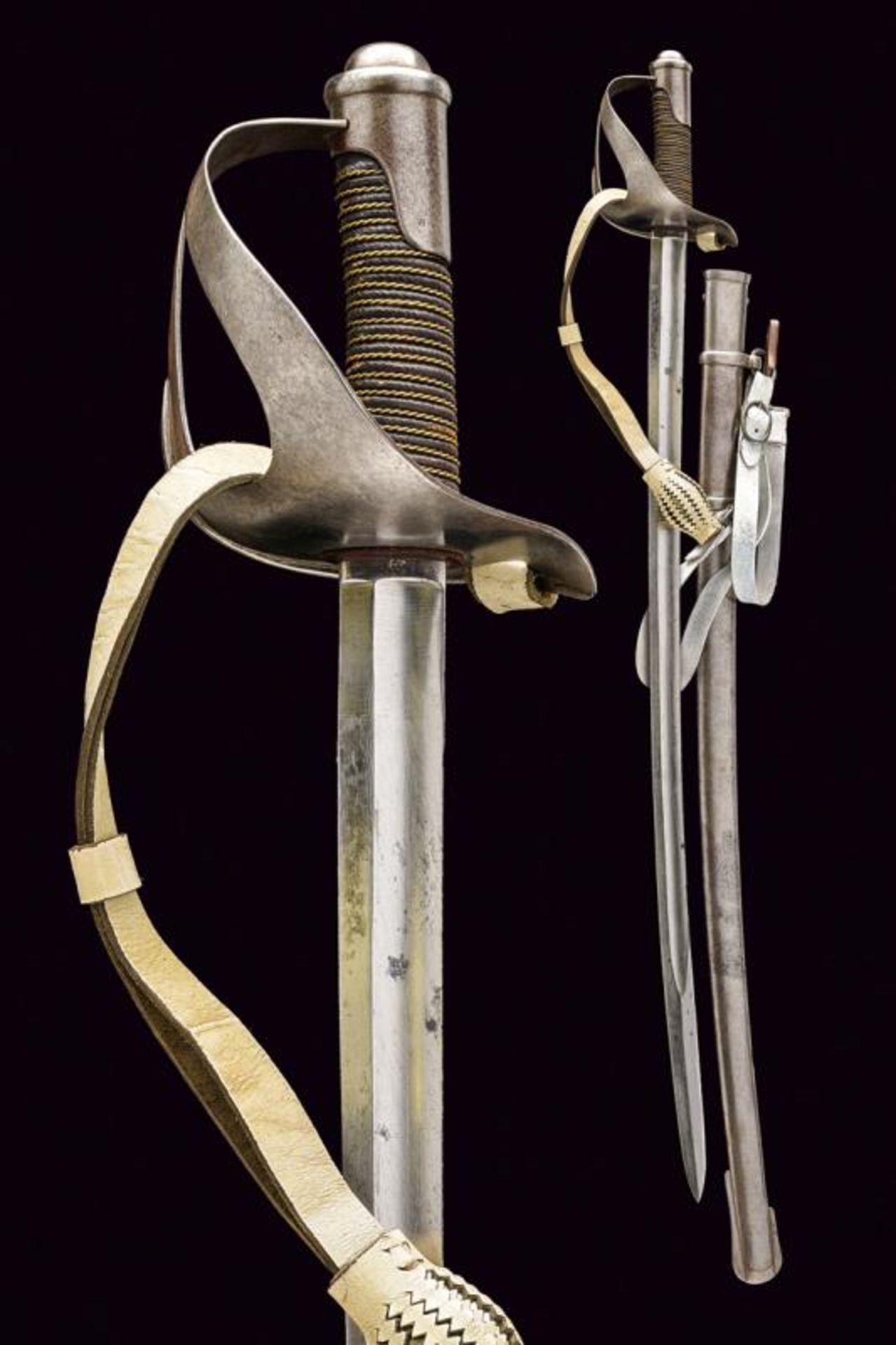 An 1860 model mounted cavalry trooper's and Royal Carabinieri sabre