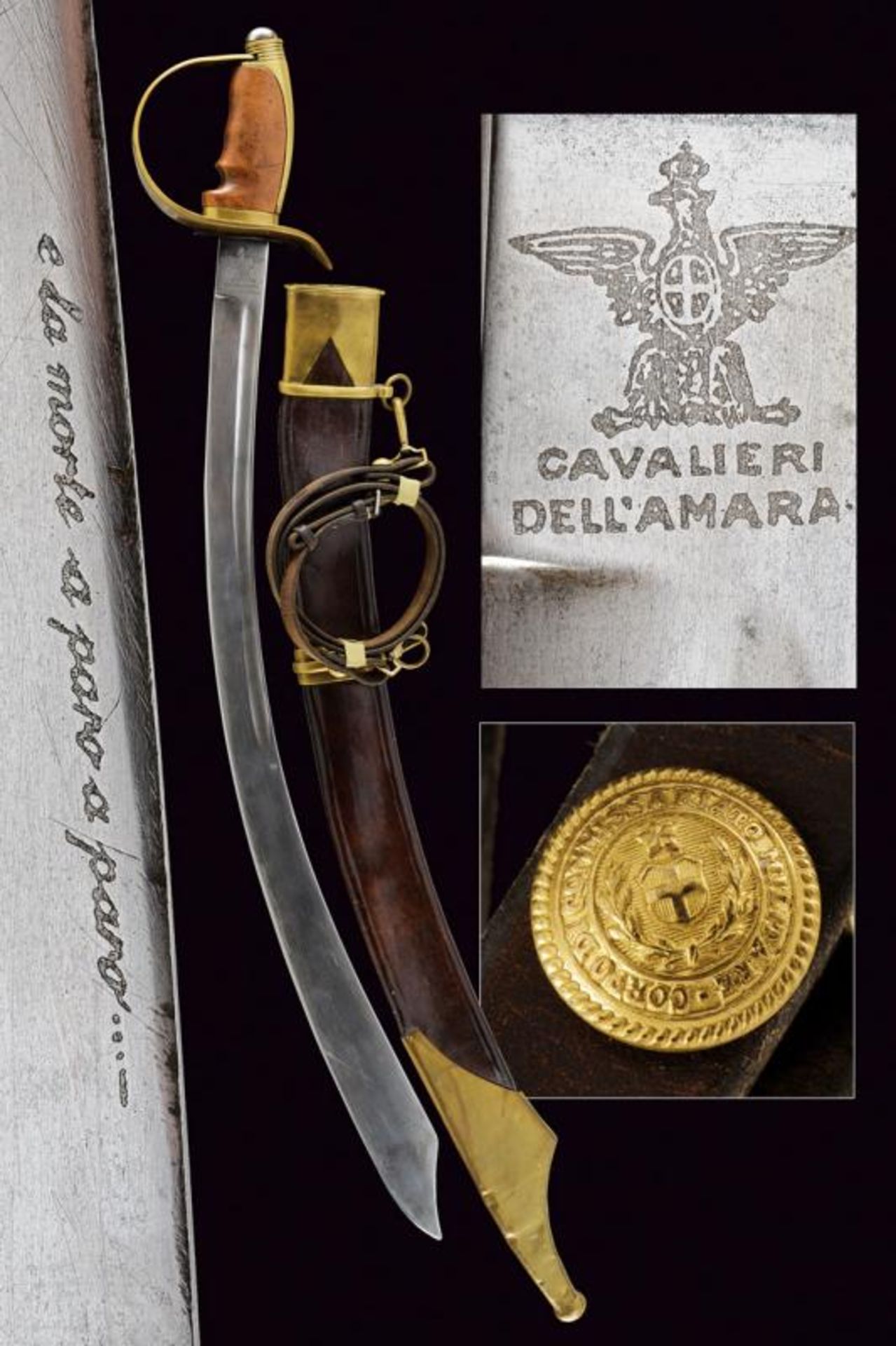 A trooper's sabre mod. 1937 of the 14th Squadron Group Colonial Cavalry 'Cavalieri dell'Amara'