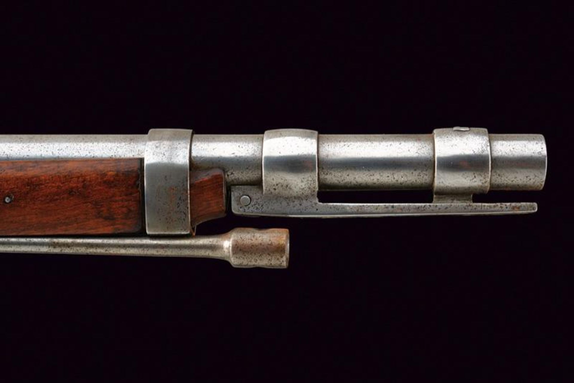 A very rare 1848 model Bersaglieri carbine, long type, with powderflask - Bild 8 aus 13