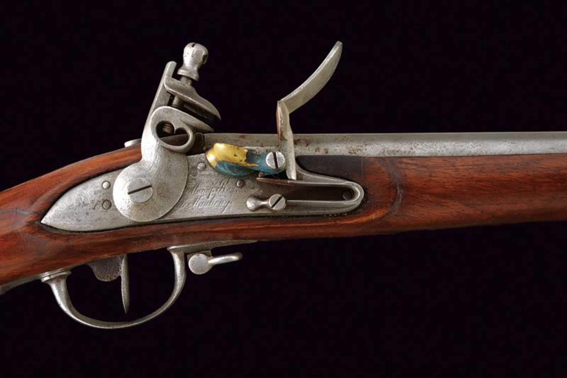 A 1777 model flintlock gun with bayonet - Bild 2 aus 4