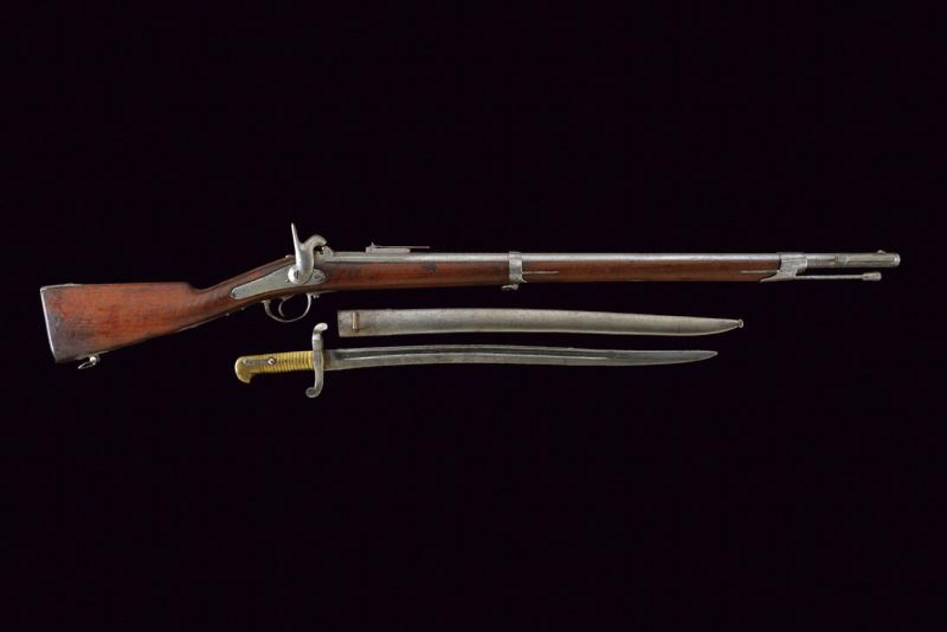 A very rare Mazzocchi percussion carbine with bayonet - Bild 6 aus 6