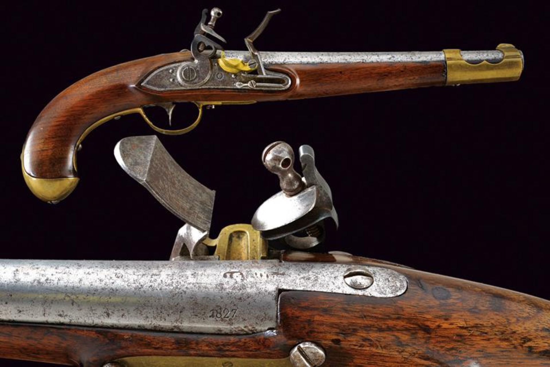 An 1798 model cavalry flintlock pistol