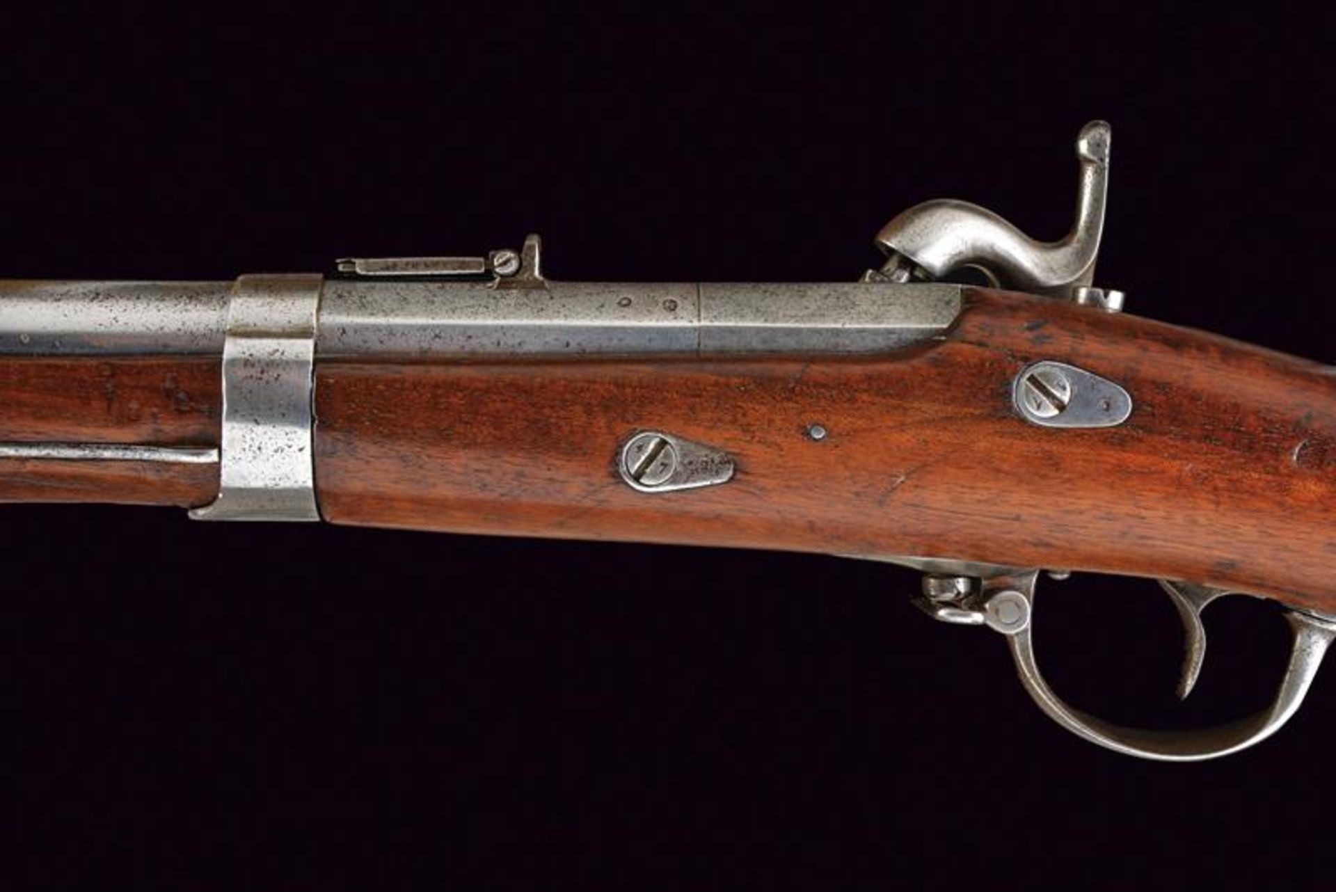 A very rare 1848 model Bersaglieri carbine, long type, with powderflask - Bild 5 aus 13