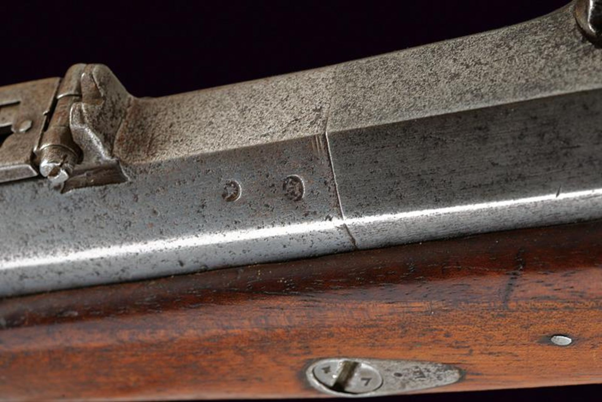 A very rare 1848 model Bersaglieri carbine, long type, with powderflask - Bild 9 aus 13
