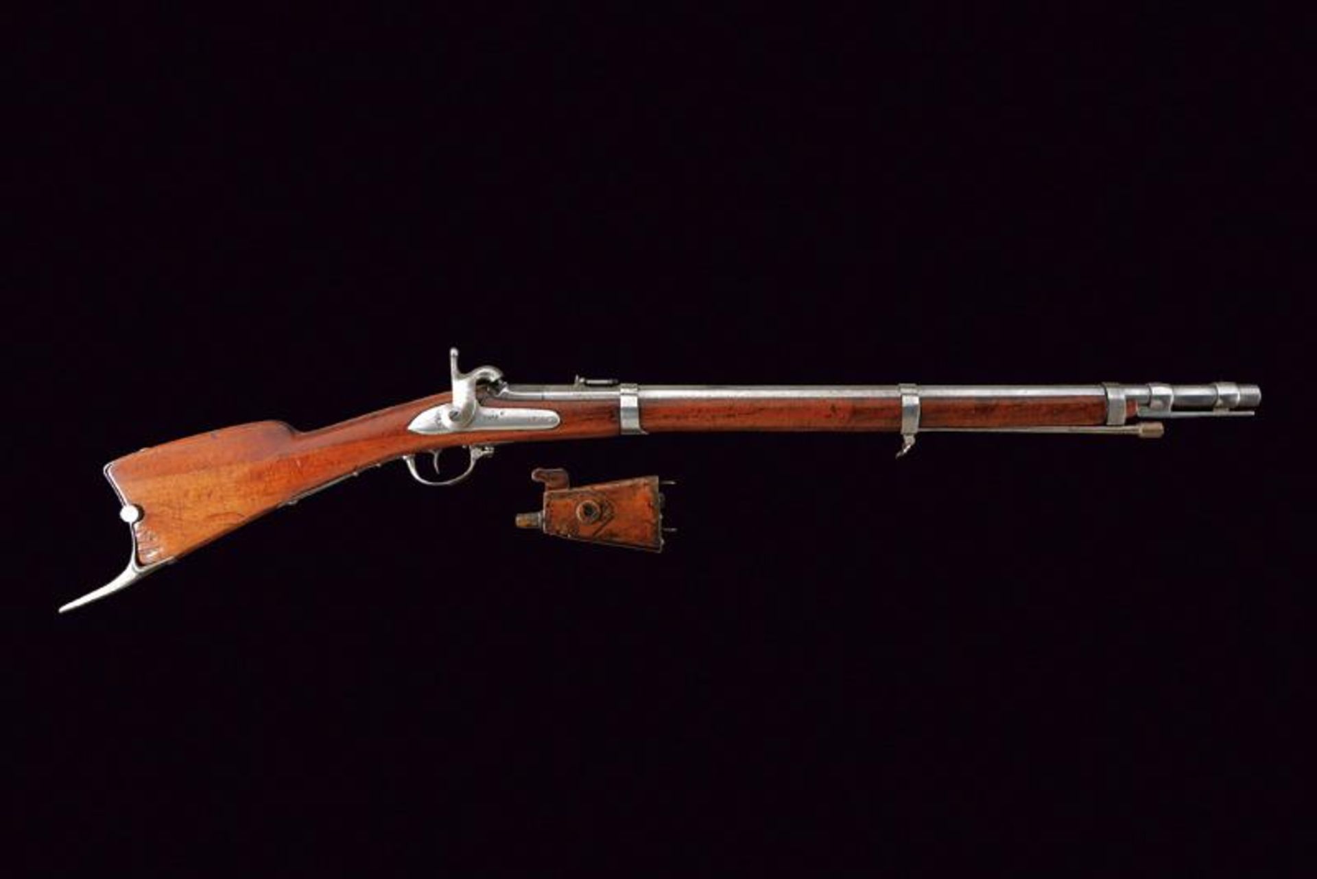 A very rare 1848 model Bersaglieri carbine, long type, with powderflask - Bild 13 aus 13