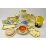 Collection of Art Deco and later ceramics comprising mainly Susie Cooper,