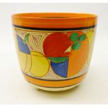 Clarice Cliff Wilkinson Limited Fantasque jardiniere in the 'Melon' pattern H19cm AF