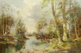 'Woodland River Scene',