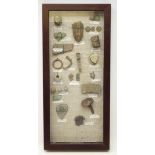 Collection of Archeological Roman to Medieval and later specimens including a bronze Votive head,