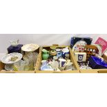Franz butterfly cream jar, boxed, royalty commemorative ware, collector's plates and book,