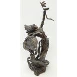 Franklin Mint bronzed figure of a Native American, 'War Cry', by Jim Ponter,
