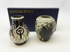 Moorcroft 'Summer Silhouette' pattern vase, H9.