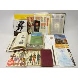 Assorted Military related books folders; folder of RAF War in the Air weekly periodicals,