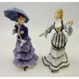 Two Royal Doulton limited edition figures in the paintings of Renoir series comprising 'La Loge'