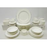 Vera Wang for Wedgwood Blanc Sur Blanc bone china dinner and tea ware comprising seventeen dinner