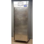 Large commercial stainless steel freezer, W71cm, H197cm,
