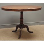 19th century circular mahogany centre table,