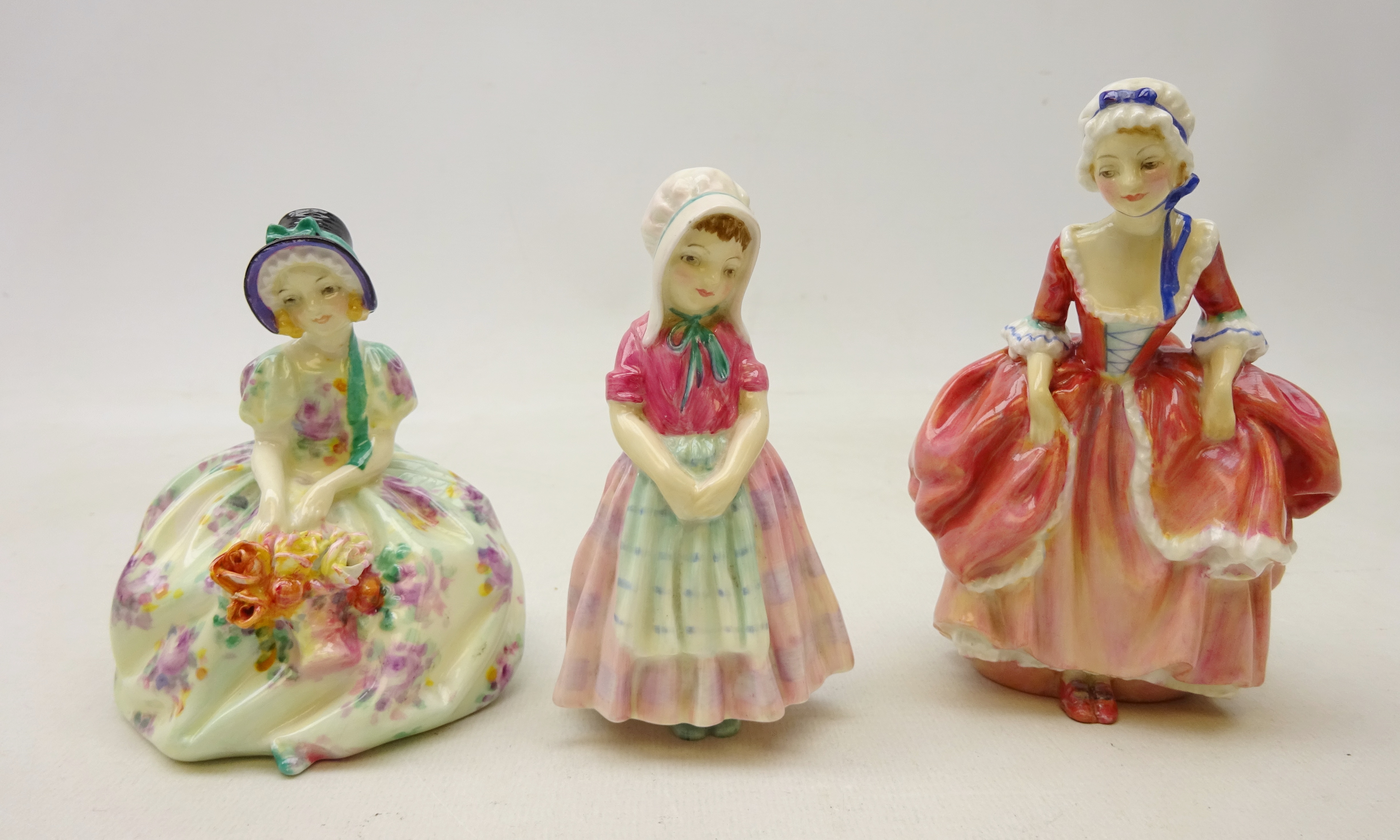 Three early Royal Doulton figures comprising 'Monica' HN1458,