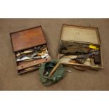 Two vintage suit cases with various hand tools Condition Report <a href='//www.
