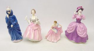 Four Royal Doulton figures comprising 'Ballad Seller' HN2266, 'Lady Pamela' HN2718,