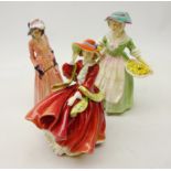 Three Royal Doulton figures comprising 'Maureen' style two M84,