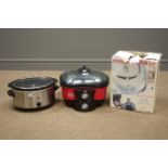 Go-Chef 8 in 1 Cooker, a George Foreman health grill & a Slow-Cooker.